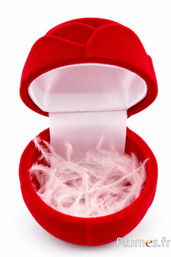 Sieradendoosje - verenbed - Ø 4 cm - rood